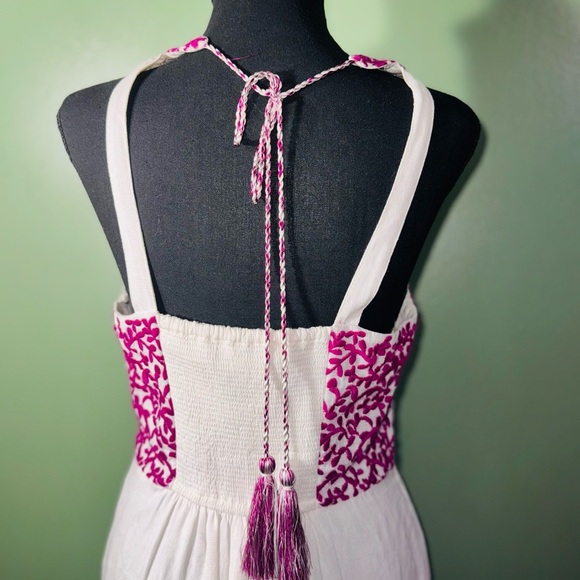 Anthropologie White and purple Maxi Dress - Picture 11 of 13